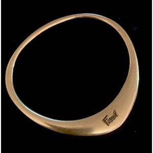 Vintage Fossil Brand Gold Tone Bangle Bracelet‎ Jewelry Excellent Condition!